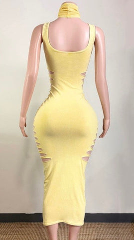 Laser Cut Midi Dress and Headband Set by 17Fashion