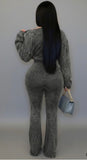 Mineral Wash Cropped Jacket and Jumpsuit Set by 17Fashion