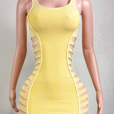 Laser Cut Midi Dress and Headband Set by 17Fashion